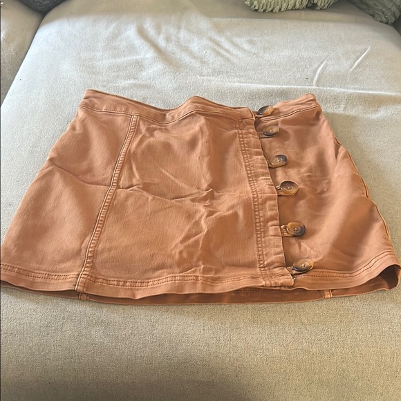 Free People Dresses & Skirts - Free People Tan Asymmetrical Mini Skirt